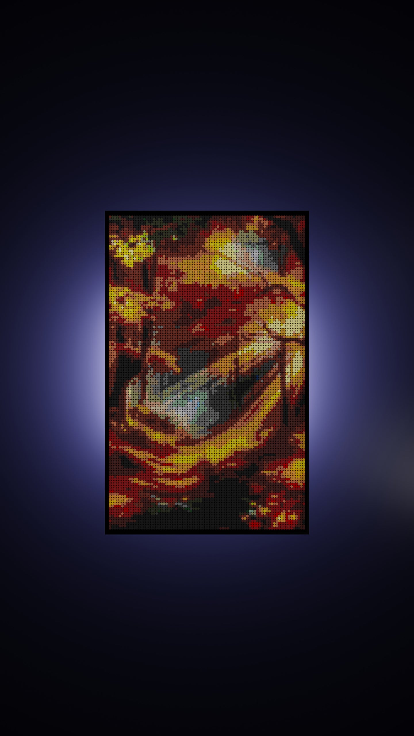 Autumn Sun LEGO® Style mosaic pixel art design for display